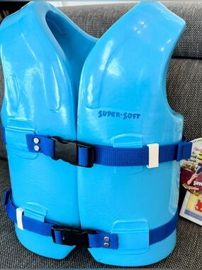 Kids PFD Swim Vest Life Jacket by Super Soft - Marine Blue, Medium